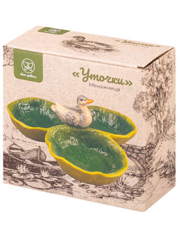 Менажница 3 секции 24*23*9 см "Уточка", керамика