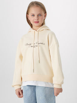 Худи для девочек бежевое