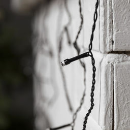 Гирлянда Бахрома 1.8?0.5 м, IP20, тёмная нить, 48 LED, свечение красное, 8 режимов, 220 В - Luazon lighting фото 4