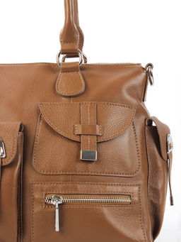 LACCOMA сумка Y2431-рыжий натуральная кожа полиэстер