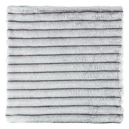 Наволочка декоративная на молнии 45х45см Белый тигр-001, велсофт Marmari, тиснение полоса, высокий ворс, полиэстер 100%, плотность 350г/м2, упаковка на картоне, Домашняя мода (Россия)  фото 5