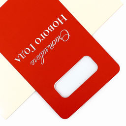 Цена за 2 шт. Пакет подарочный с вырубной ручкой «Корги» 26×32×10 см, красный