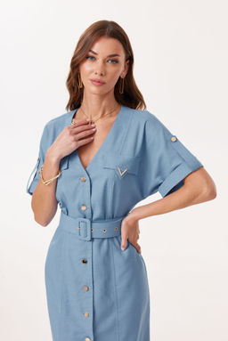 Платье LYUSHe 4129 голубой