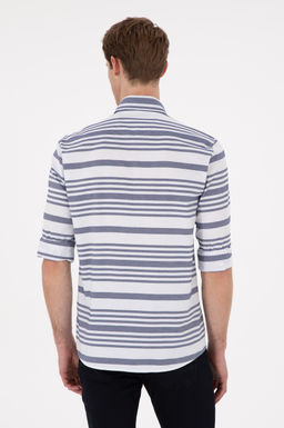 Мужская темно-синяя рубашка с длинным рукавом Неожиданная скидка в корзине - U.s. polo assn фото 5