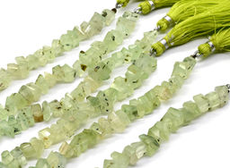 Бусины из пренита кристаллы 8-10мм, 20см, 45 бусин, 16г Радуга камня