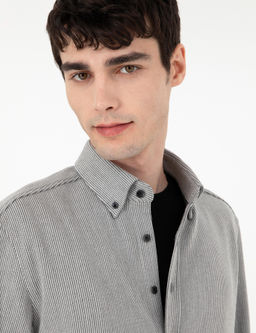 Gri _izgili Regular Fit Uzun Kollu G_mlek - Pierre cardin фото 2