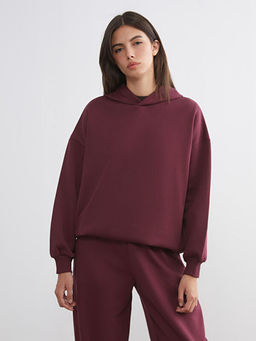 Oversize Kad?n Kal?n Hoodie