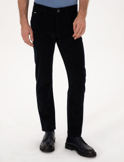Lacivert Straight Fit Kanvas Pantolon - Cacharel фото 2