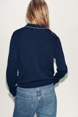 PETER PAN COLLAR KNIT CARDIGAN - Zara фото 3