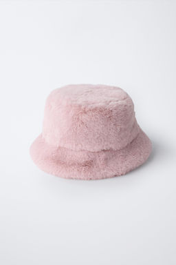 FAUX FUR BUCKET HAT - Zara фото 4