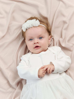 Платье-боди с юбкой из фатина Молоко 0+ - Bungly фото 5