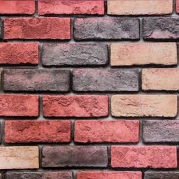 Панель ПВХ самоклеящаяся декоративная для стен, в рулоне, 280 х 50 см / 2 мм, красный кирпич