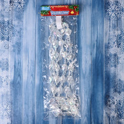 Бусы на ёлку Льдинка, длина 2.7 м, d=15 мм, прозрачные перламутровые - Зимнее волшебство фото 7