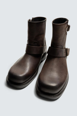BUCKLE LEATHER BOOT LIMITED EDITION - Zara фото 5