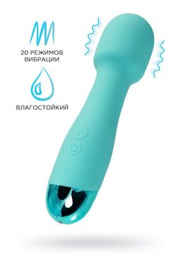 Вибратор Штучки-Дрючки Дрючка-удовольствие, силикон, голубой, 18,5 см