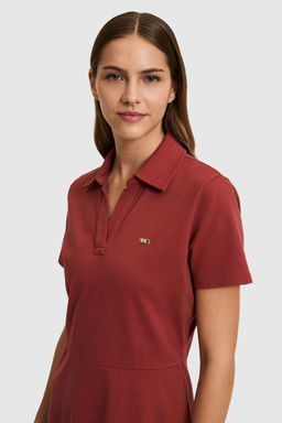 Kadın Lacivert Polo Yaka Örme Elbise - U.s. polo assn фото 5