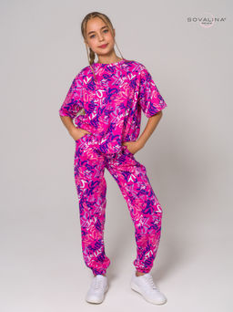 Костюм Daily girl надписи фуксия - Sovalina фото 12