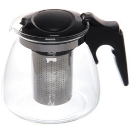 Чайник заварочный стеклянный 900мл "Ассорти", микс цветов