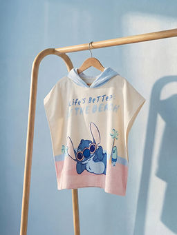Stitch Bask?l? K?z ?ocuk Pan?o Havlu