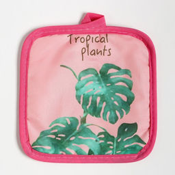 Цена за 2 шт. Прихватка Доляна «Tropical» цвет розовый 17×17 см 100% п/э