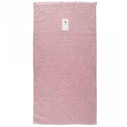 Полотенце махровое "Династия" 50х90см, хлопок 100%, ажурный кант, розовый (Китай)