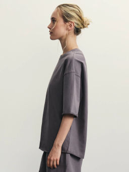 Футболка оверсайз из футера / Zarina  фото 4