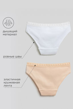 ACOOLA / Трусы детские для девочек в наборе из 2шт Azu разноцветный  фото 5