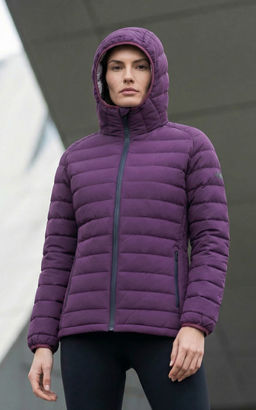 Куртка женская стёганая с капюшоном с графеновой подкладкой черного цвета 9624_1Ch - Valianly фото 50