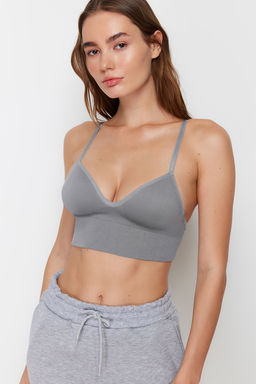 TRENDYOLMILLA Siyah Seamless/Dikissiz Ip Ask?l? Dolgusuz Balensiz Kapl? Bralette Orme Sutyen THMAW22SU0043  фото 66