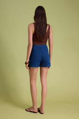 Mavi Yukseks Bel Tencel Kar?s?ml? Sort Etek TWOSS26SR00032 - Trendyolmilla фото 7