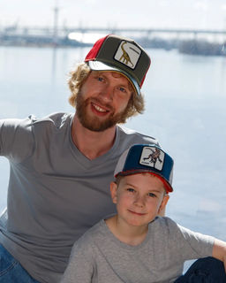 Детская бейсболка GOORIN BROTHERS арт. 201-0039 (голубой / красный)