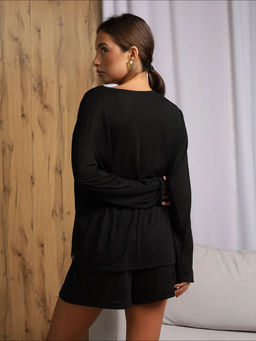 Комплект женский Флам с вискозой Черный - Modamica фото 4