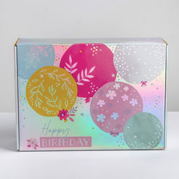 Складная коробка Happy Birthday, 30,5 22 9,5 см - Дарите счастье фото 4