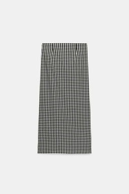 DRAPED GINGHAM SKIRT - Zara фото 6