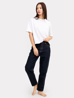 Брюки женские джинсовые темно-синие темно -синий 2023-DTW406-2 - Mark formelle фото 3