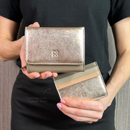 Итальянский кожаный кошелек DuDu серии Pemba | золотистый - Dudubags фото 6