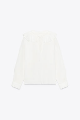 LINEN AND SILK BLEND SHIRT ZW COLLECTION - Zara фото 7