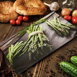 Доска разделочная стеклянная Спаржа 23*37 см ДВ4-007