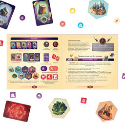 Настольная игра Игра за власть, 167 карт, 174 жетона, 41 тайл, 2 кубика, 10+ - Лас играс фото 3