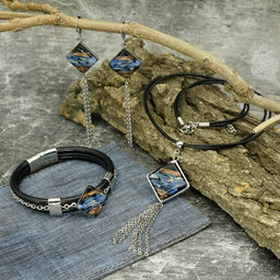 Серьги из муранского стекла AZURE FLAME LS3370 - Vloes фото 6