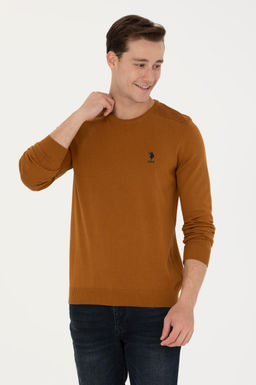 Мужской базовый свитер кокосового цвета Неожиданная скидка в корзине