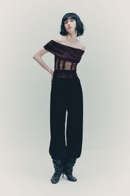 Top de malla off-the-shoulder - H&m фото 2