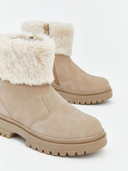 Fermuarl? Pel?? Detayl? K?z ?ocuk Bot