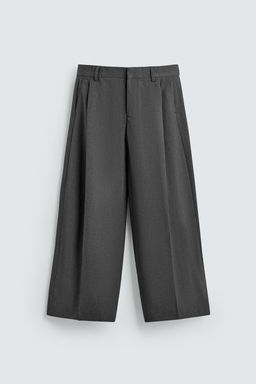 WIDE-LEG PLEATED TROUSERS - Zara фото 6