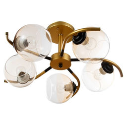 Люстра «Мерлия» 5хЕ27 40 Вт черно-золотой 60×60×27 см BayerLux