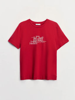 Футболка из хлопка с принтом ZR2605013422-77 / Zarina