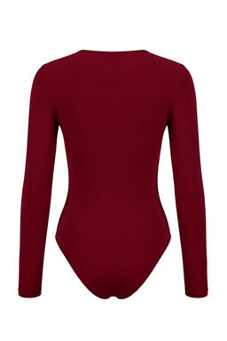 Bordo Aksesuar Detayl? Buzgulu Alttan C?tc?tl? Party Body TPRSS26BD00006 - Trendyolmilla фото 10