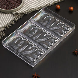 Форма для шоколада KONFINETTA LOVE, пластик, 27.5?17.5?2.5 см, 3 ячейки 15?8 см, прозрачная