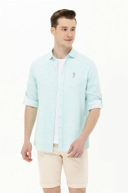 Мужская мятная рубашка с длинным рукавом - U.s. polo assn фото 11