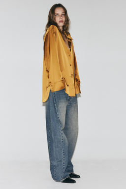 Camisa oversize de sat?n - H&m фото 6